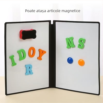 Notebook cu tablă albă portabilă, suprafață ștergătoare, pentru întâlniri și desen, format A5/A4