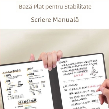 Notebook cu tablă albă portabilă, suprafață ștergătoare, pentru întâlniri și desen, format A5/A4