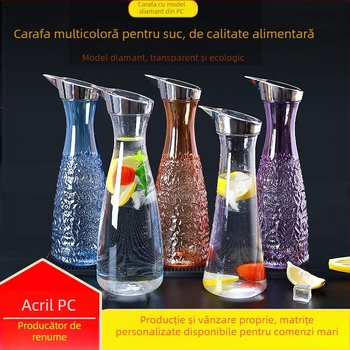 Cană rece din acrilic-policarbonat cu model diamantat, rezistentă la temperaturi înalte, pentru restaurante și baruri