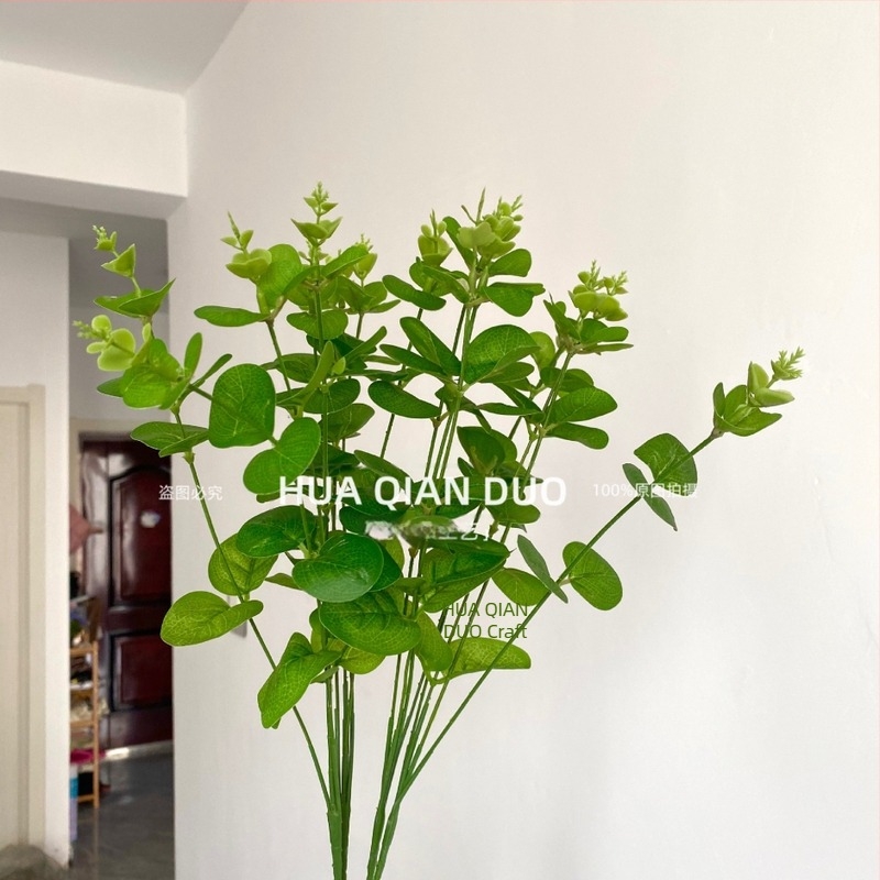 Plante verzi imprimate 3D – Frunze de bani, frunze de eucalipt, decor pentru casă și alee de nuntă în stil pădure