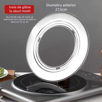 Raft circular de aburi din oțel inoxidabil, cu separator și foi de aburi pentru găluște și mici chifle la abur, uz casnic