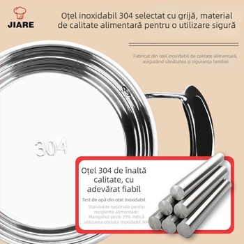 Oțel inoxidabil 304, oală mică pentru o persoană, pentru uz casnic și comercial, arzător cu alcool, portabilă pentru exterior