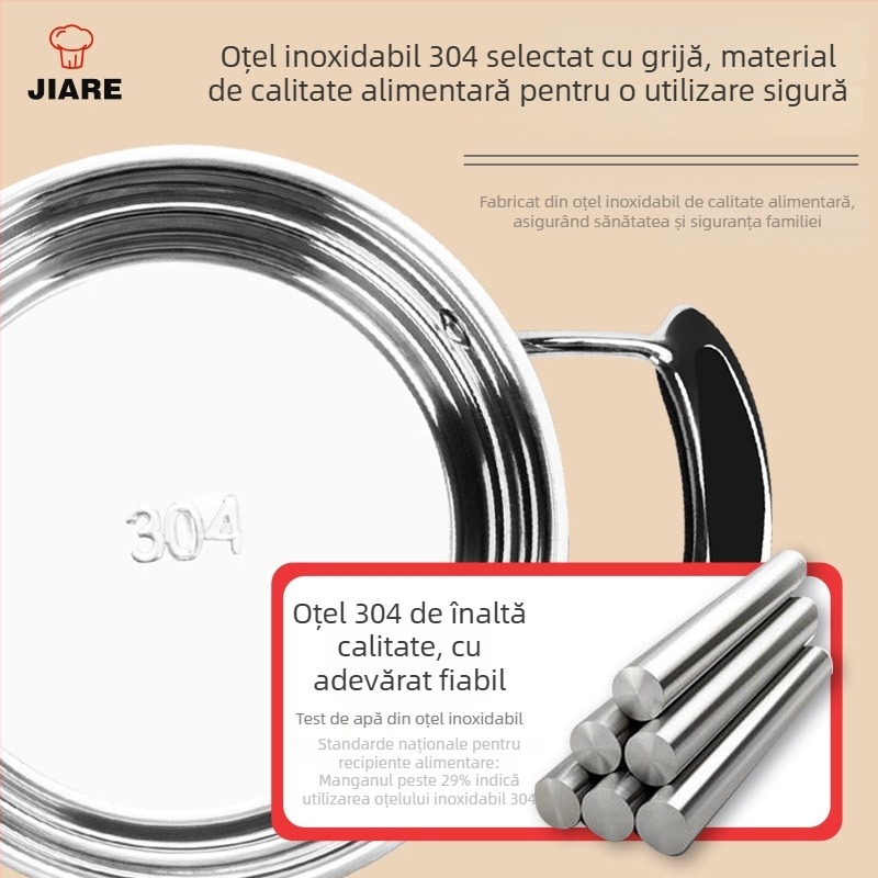 Oțel inoxidabil 304, oală mică pentru o persoană, pentru uz casnic și comercial, arzător cu alcool, portabilă pentru exterior