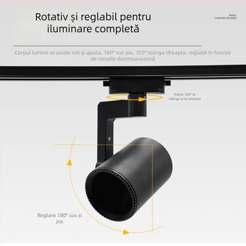 Kit suport LED track PAR20 – carcasă mare dreptunghiulară pentru expoziții comerciale