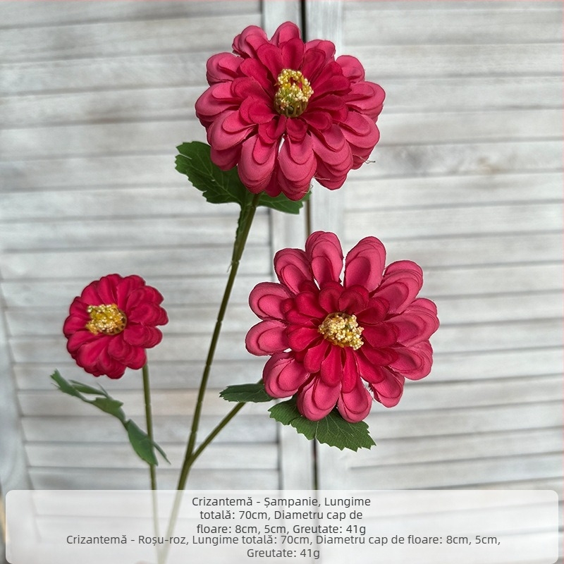 Buchet artificial cu trei flori de calendulă din mătase pentru decor de nuntă, aranjament de scenă și alee