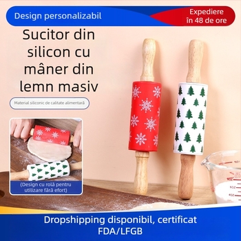Mini rolă de aluat din silicon pentru uz casnic, antiaderentă, potrivită pentru copii