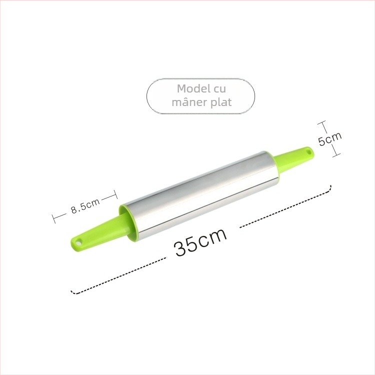 Rulou din oțel inoxidabil cu mâner din plastic – ustensilă de bucătărie pentru copt