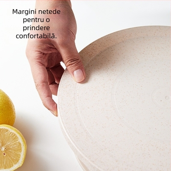 Platou rotativ din plastic pentru torturi, margine antiderapantă, pentru decorare și coacere