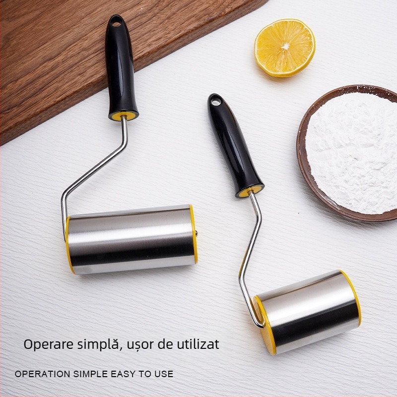 Rulou din oțel inoxidabil pentru uz casnic, cu cilindru fix pentru foi de aluat pentru găluște