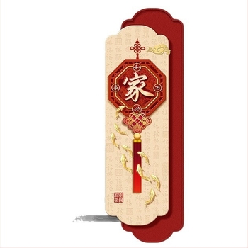 Tablou decorativ în stil chinezesc nou, cu oglindă ascunsă de lungime întreagă, glisantă, potrivit pentru hol și garderobă