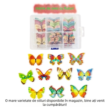 Hârtie de napolitană din orez lipicios, în formă de fluture, pentru decorarea torturilor și deserturilor de banchet