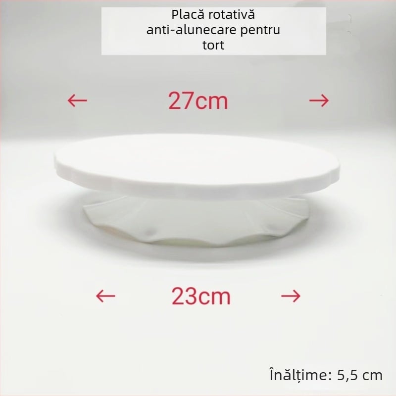 Suport rotativ pentru decorarea prăjiturilor, în formă de lotus, cu rulment, antiderapant pentru uz casnic