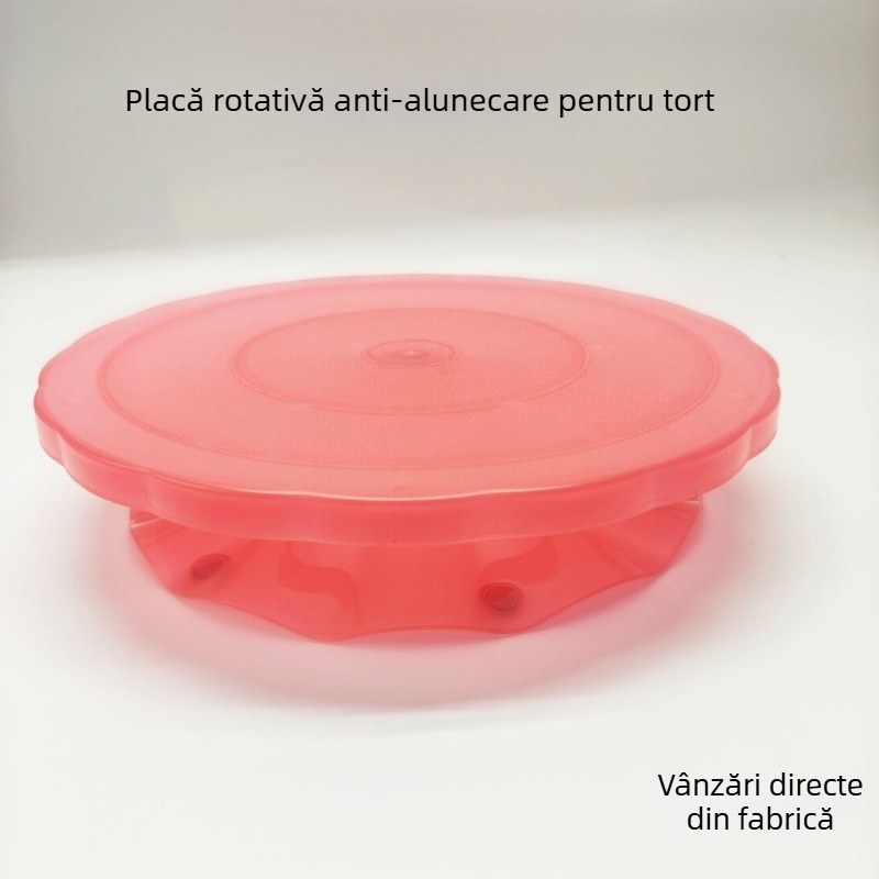 Suport rotativ pentru decorarea prăjiturilor, în formă de lotus, cu rulment, antiderapant pentru uz casnic