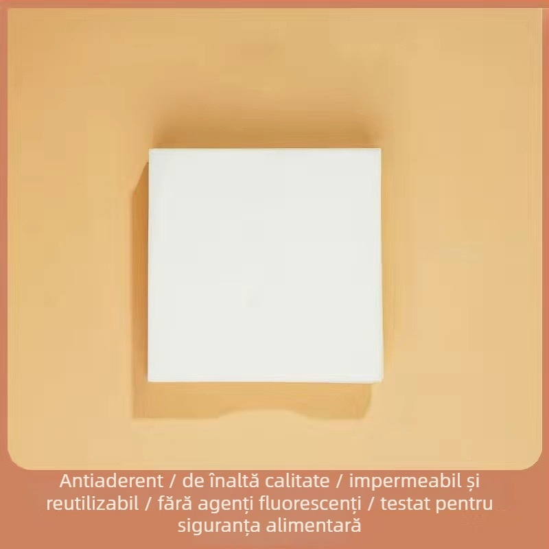 48 g hârtie abur densă pentru chifle și produse umplute, antiaderentă, hârtie de abur de unică folosință, hârtie pentru abur pentru tăvi, rezistentă la ulei