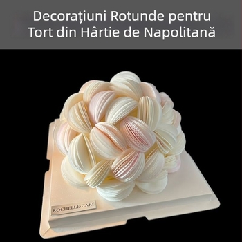 Felii circulare din hârtie wafer și bile circulare din hârtie de orez lipicioasă pentru decorul tortului de nuntă în stil chinezesc (produs finit)
