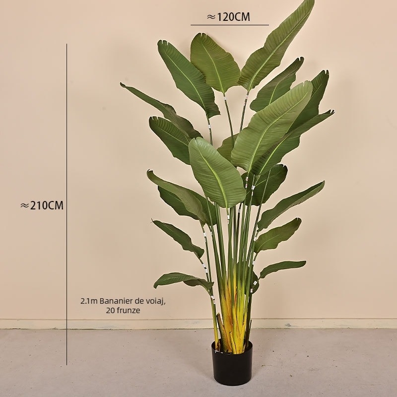 Plantă artificială mare pentru sufragerie, palmier decorativ de interior, arbore în ghiveci pe podea