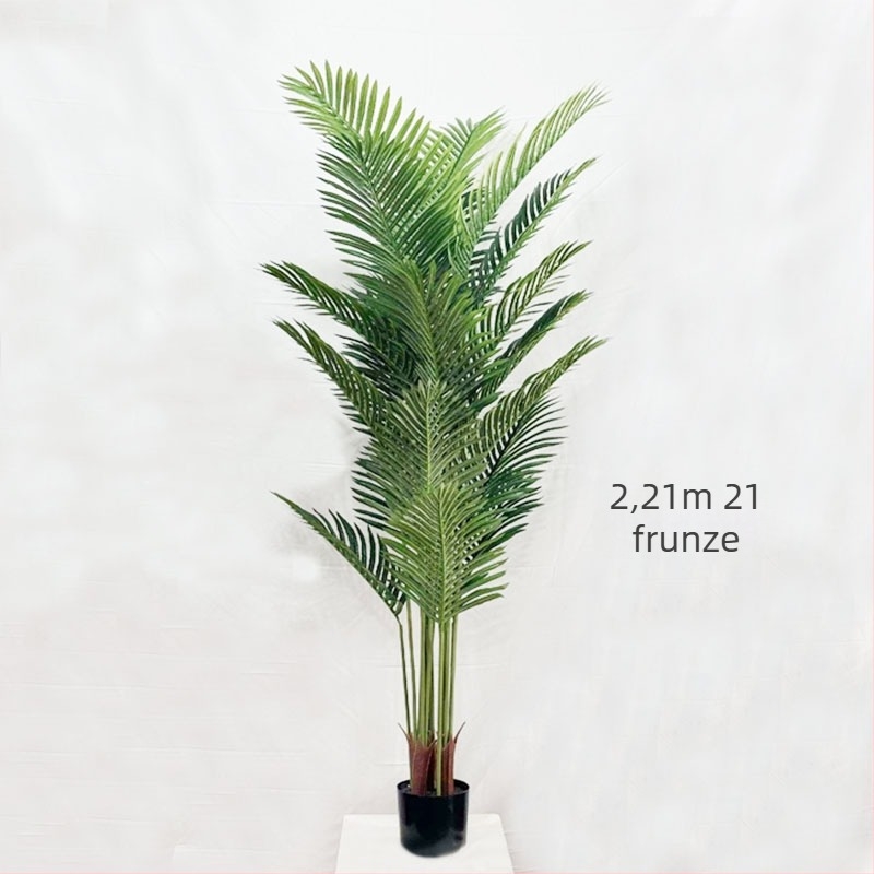 Palmă artificială pentru interior, stil lux premium, decor de podea în ghiveci, plantă verde artificială