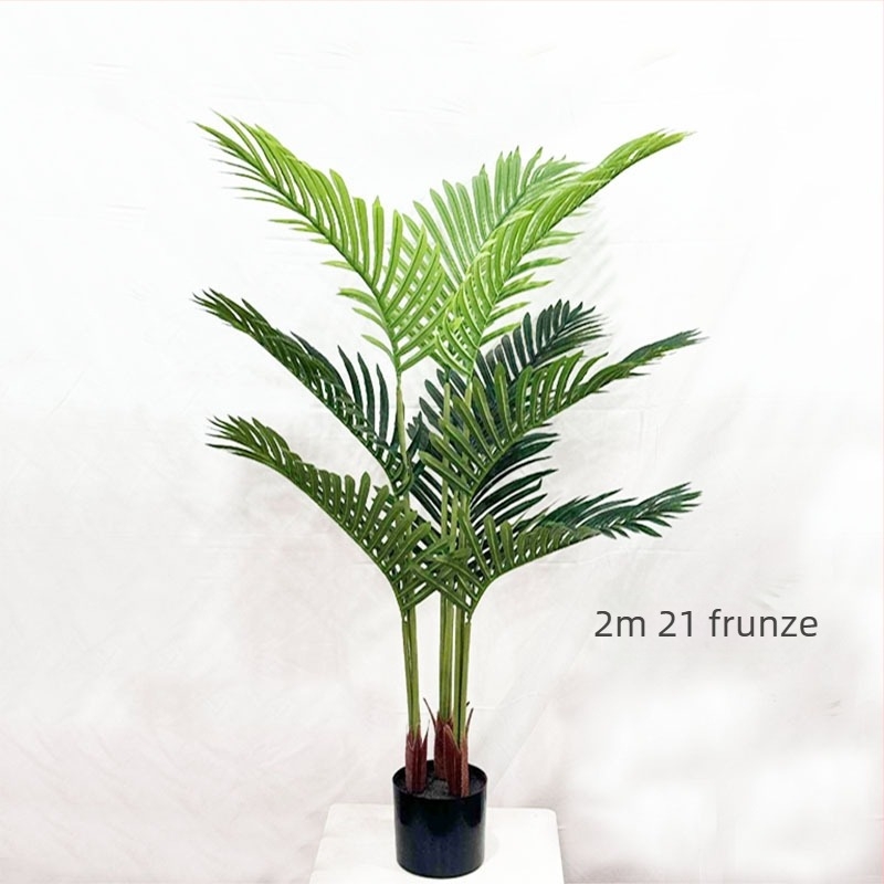 Palmă artificială pentru interior, stil lux premium, decor de podea în ghiveci, plantă verde artificială