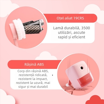Deli 71158 Ascuțitor de creioane – manual, mic și portabil, pentru creioane grafitice