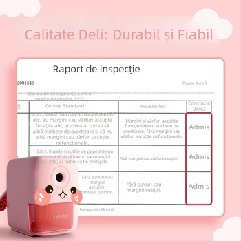 Deli 71158 Ascuțitor de creioane – manual, mic și portabil, pentru creioane grafitice