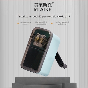 Ascutitor de creion metalic, manual, cu design în formă de plantă, pentru schițe și creioane grafit și cărbune