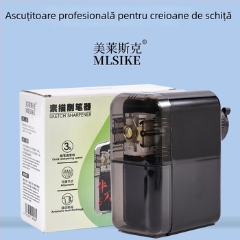 Ascutitor de creion metalic, manual, cu design în formă de plantă, pentru schițe și creioane grafit și cărbune