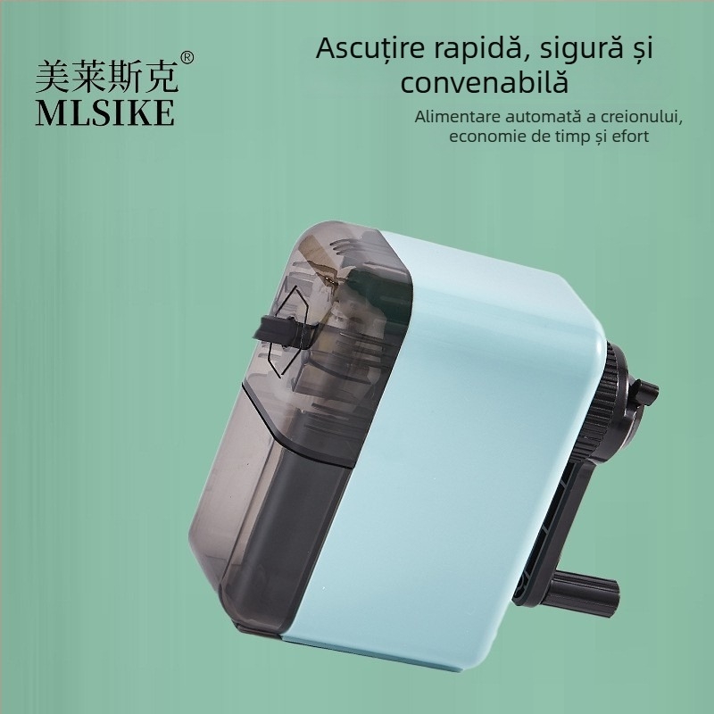 Ascutitor de creion metalic, manual, cu design în formă de plantă, pentru schițe și creioane grafit și cărbune