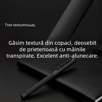 Set cadou stilou Black Forest, corp metal, model Black Warrior, pentru caligrafie, birou și elevi