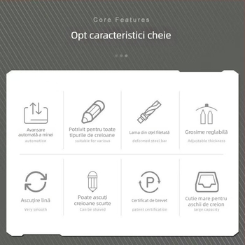 Dingbang 5C ascuțitor de creioane cu manivelă – mic, portabil, manual