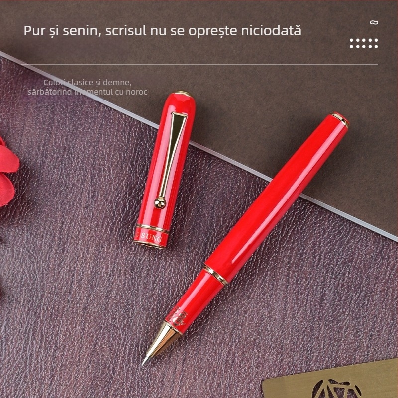 Eternal Life 9600 Fu Yi pensă cu vârf curbat pentru adulți, stilou de caligrafie de birou premium și stilou de semnătură, cadou de sărbătoare