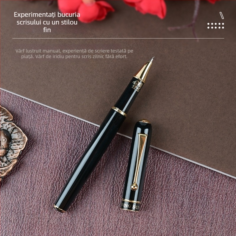 Eternal Life 9600 Fu Yi pensă cu vârf curbat pentru adulți, stilou de caligrafie de birou premium și stilou de semnătură, cadou de sărbătoare
