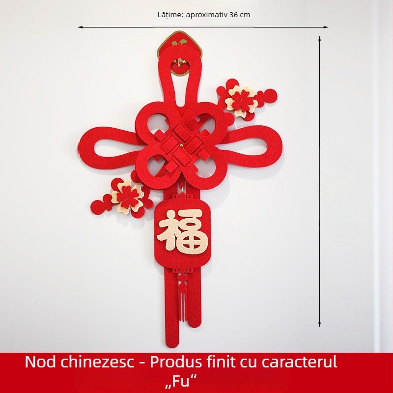 Nod chinezesc pentru ușă cu simbolul norocului, decor pentru noua casă și Festivalul Primăverii 2026