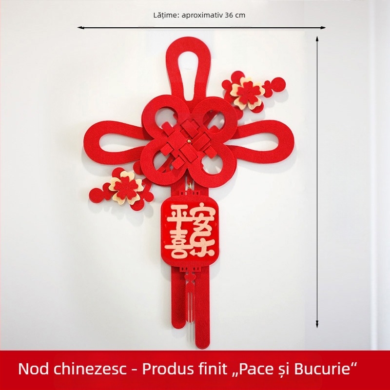 Nod chinezesc pentru ușă cu simbolul norocului, decor pentru noua casă și Festivalul Primăverii 2026
