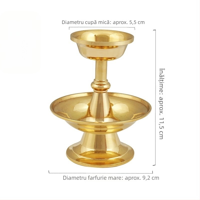 Cupă protector Dharma, stil tibetan, obiect ritual tantric tibetan pentru altarul budist, recipient pentru apă sau vin pentru ofrandă acasă