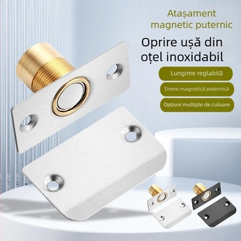 Zăvor magnetic din oțel inoxidabil pentru uși din lemn ascunse, mecanism superior reglabil, magnet de închidere pentru ușă KTV