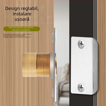 Zăvor magnetic din oțel inoxidabil pentru uși din lemn ascunse, mecanism superior reglabil, magnet de închidere pentru ușă KTV
