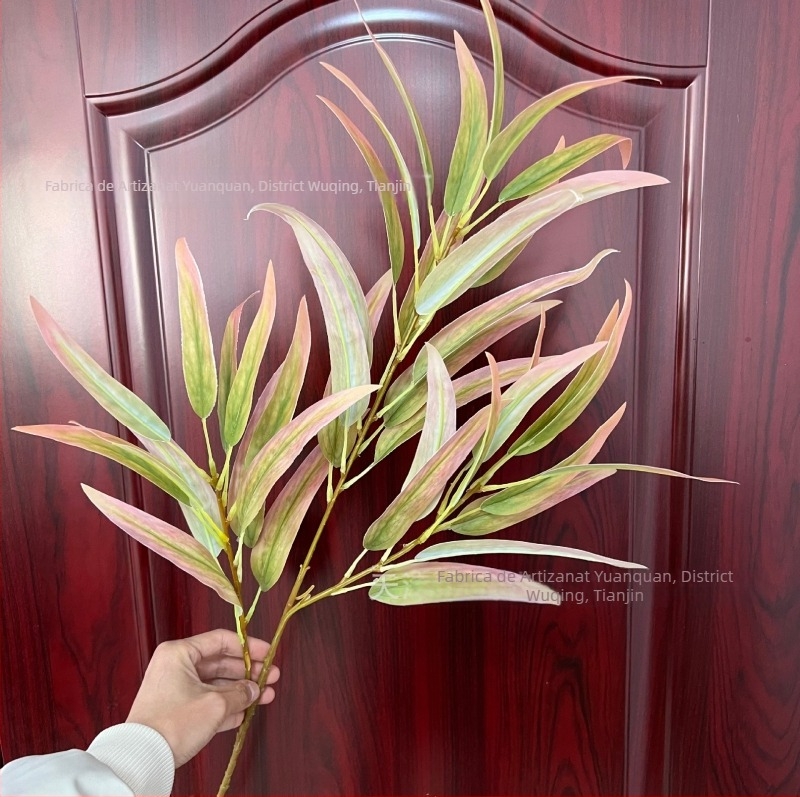 Buchet artificial de eucalipt cu frunze lungi, pentru decor acasă și aranjamente în sala de nuntă, foarte realist