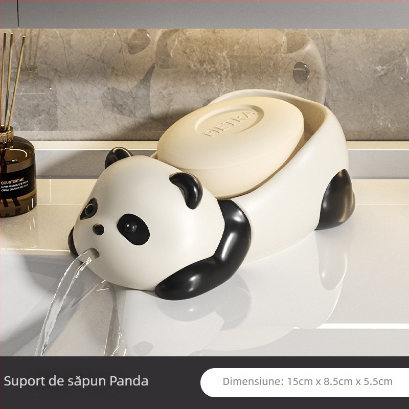 Pahar Panda pentru copii pentru gură și suport pentru periute – decor din rășină pentru casă