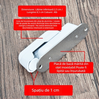 Lacăt pentru fereastră casetă din aluminiu cu profil termic întrerupt, montaj interior și exterior