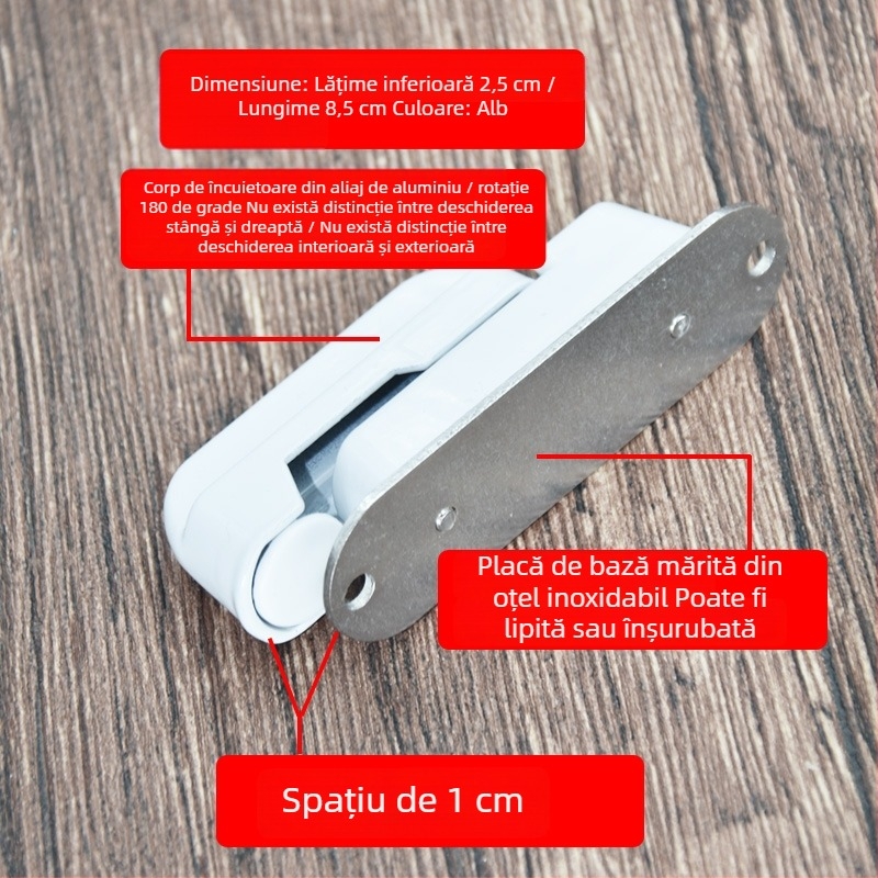 Lacăt pentru fereastră casetă din aluminiu cu profil termic întrerupt, montaj interior și exterior