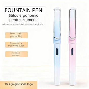 Stilou cu corecție a posturii pentru elevi, culoare gradient, cartușe de cerneală reîncărcabile, gravură personalizabilă, stilou cadou pentru caligrafie