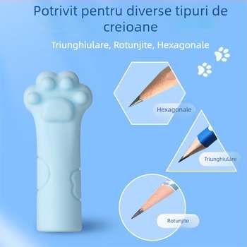 Capac de creion din silicon cu desen animat, capac moale din cauciuc pentru elevi din învățământul primar