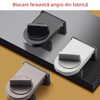 Încuietoare de limitare a ferestrei, fără găuri, pentru ferestre glisante, siguranță pentru copii, antifurt