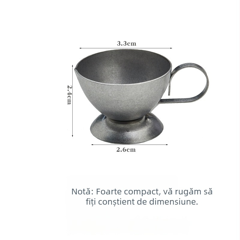 Ceașă mică de lapte pentru cafenea, din oțel inoxidabil 304, 10 ml, pentru latte art
