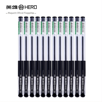Stilou gel HERO 858, pachet 12, vârf 0,5 mm, pentru scriere și examene