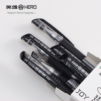 Stilou gel HERO 858, pachet 12, vârf 0,5 mm, pentru scriere și examene