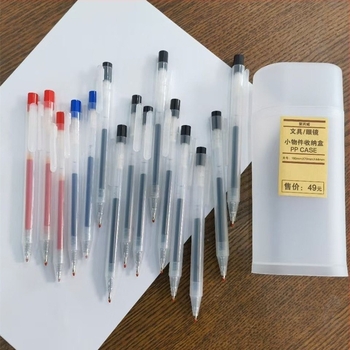 Set de 16 stilouri gel în stil japonez, 0,5 mm, cu cerneală încorporată, scriere lină
