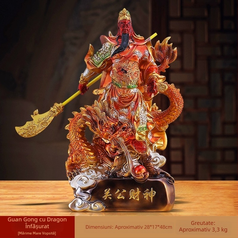 Statuetă a Zeului Bogăției în stil chinezesc, pentru cult acasă și recepție a firmei