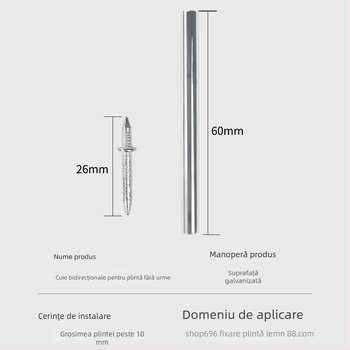 Cardland Cuie invizibile 008 pentru plinte – oțel laminat la rece, galvanizat, pentru garderobă, stil modern minimalist