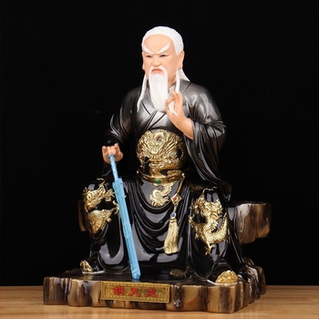 Set statui taoiste: Maestrul Hu San Taiye și frații Hu Tianba, Hu Tianlong, Hu Tiangang – decorațiuni pentru casă
